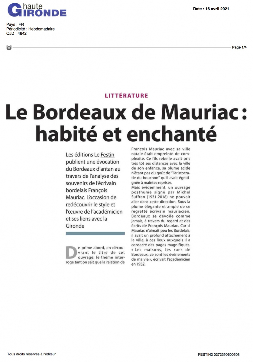 Haute Gironde - 16 avril 2021